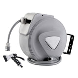 30M Retractable Hose Reel with Auto Rewind & Spray Gun