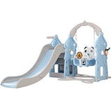 Keezi Kids 170cm Slide & Swing Set with Basketball Hoop - Blue
