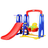 Toddler 3-in-1 Slide Swing with Basketball Hoop