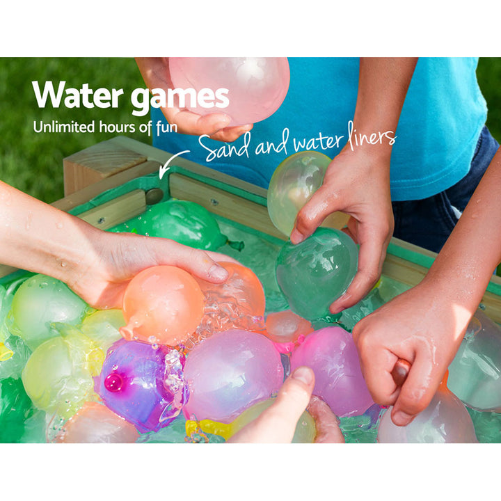 Sand and Water Wooden Table with Cover Outdoor Sand Pit Toys