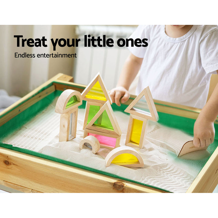 Sand and Water Wooden Table with Cover Outdoor Sand Pit Toys