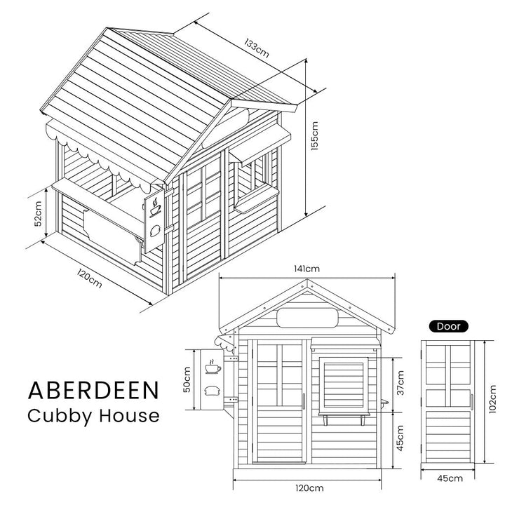 Aberdeen Wooden Cubby House