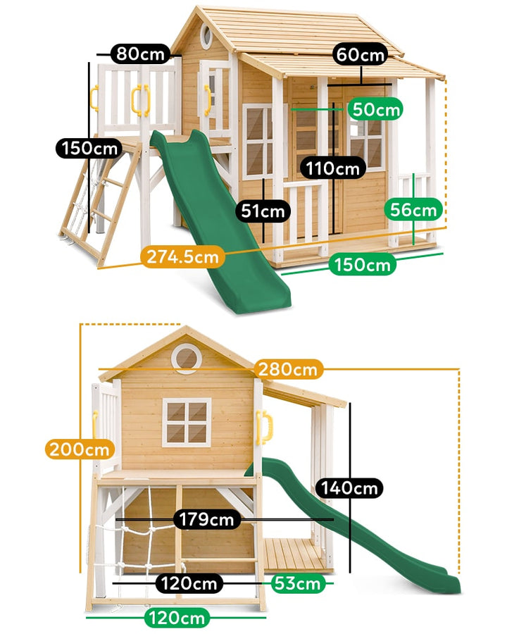 Finley Cubby House with 1.8m Slide - Lifespan Kids