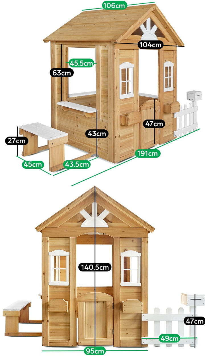 Kids Teddy V2 Cubby House Natural - Lifespan Kids