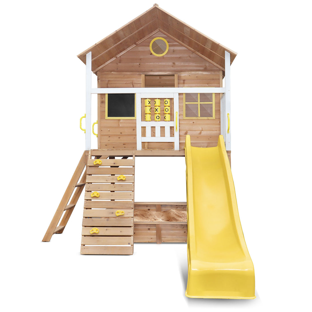 Warrigal Elevated Cubby House - Yellow Slide by Lifespan Kids