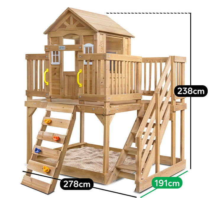 Silverton Cubby House with Rock Climbing Wall - Lifespan Kids