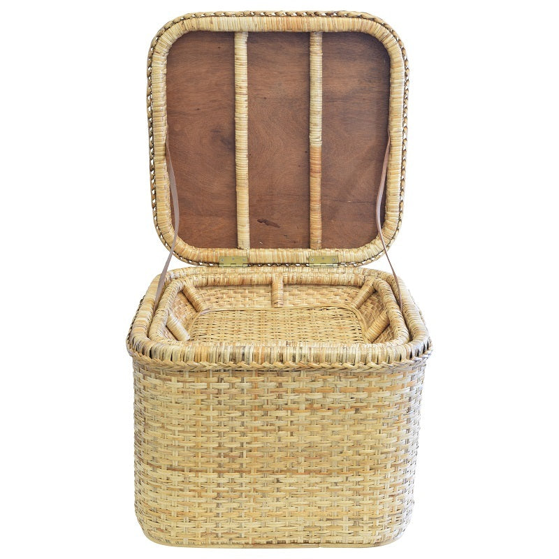 Rattan Storage Coffee Table - The Best Backyard
