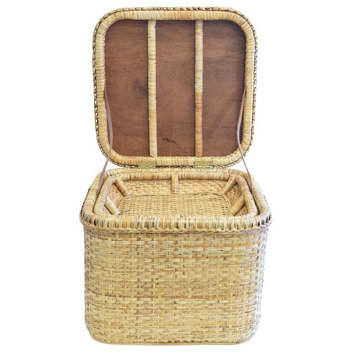Rattan Storage Coffee Table - The Best Backyard