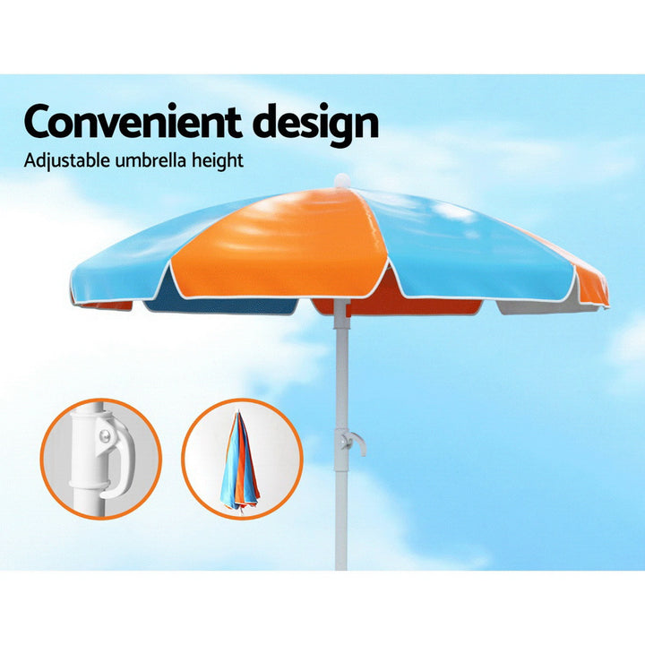 Kids Outdoor Picnic Set Umbrella Water Sand Pit Box
