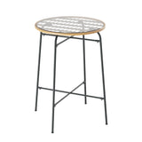 Gardeon Outdoor Bar Table- Glass Top / Steel Frame