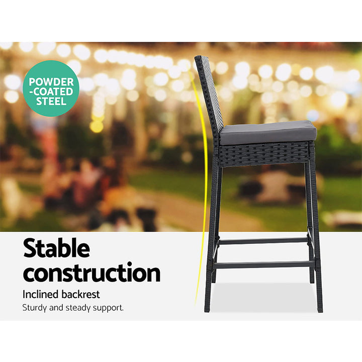 Outdoor Bar Table & Stools Set 5PCS
