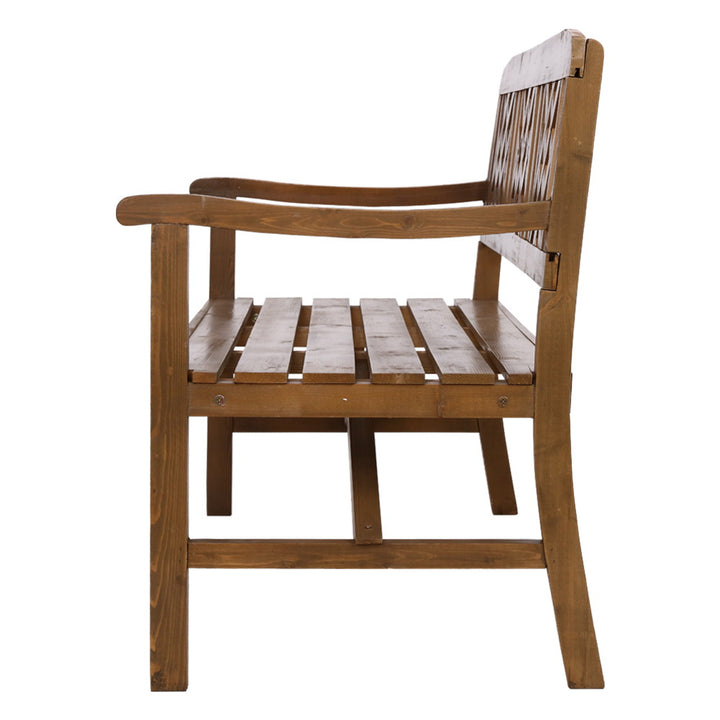Wooden Garden Bench 3 Seat with Natural Finish