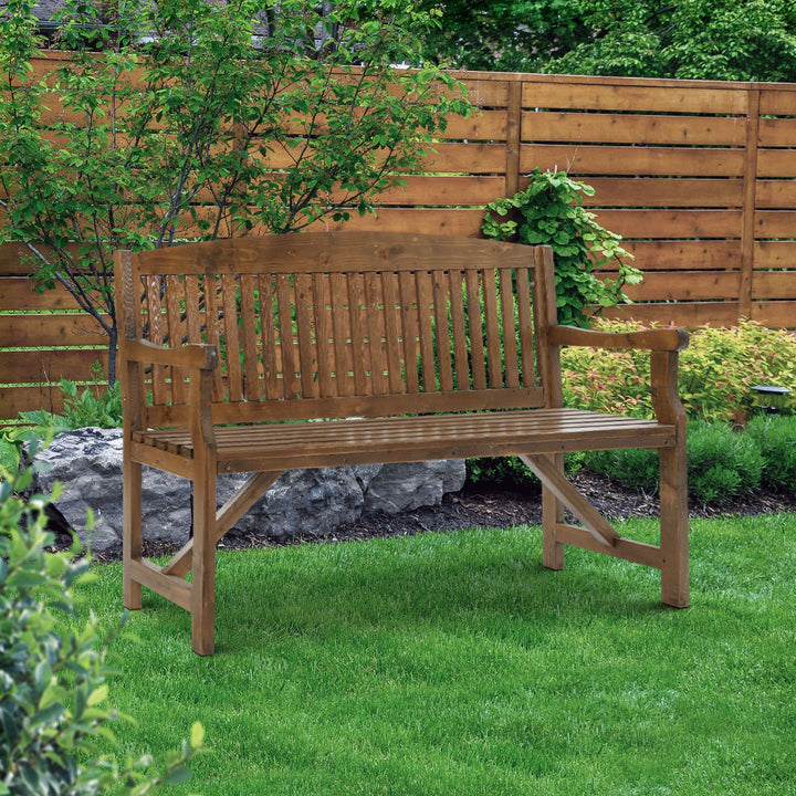 3 Seater Timber Garden Bench in Natural