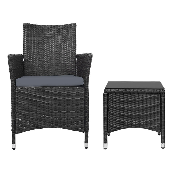 3pc Rattan Outdoor Bistro Set