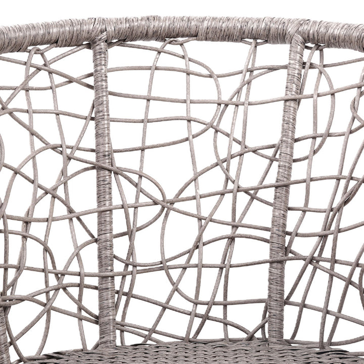 Wicker Patio Bistro Set - Grey