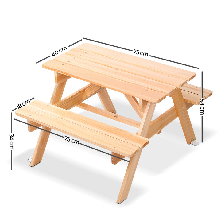 Kids Timber Picnic Bench Set