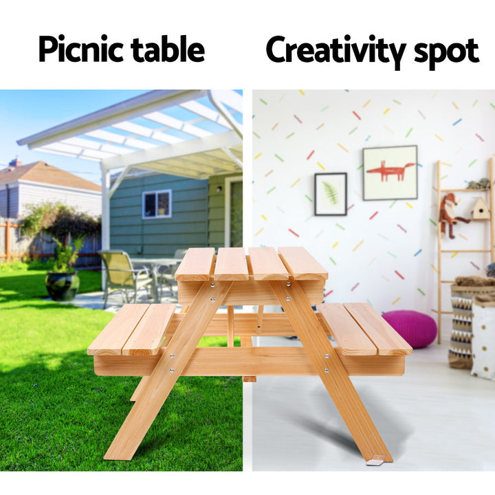Kids Timber Picnic Bench Set