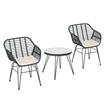 Gardeon 3pc Outdoor Bistro Table & Chair Set - Stylish Design