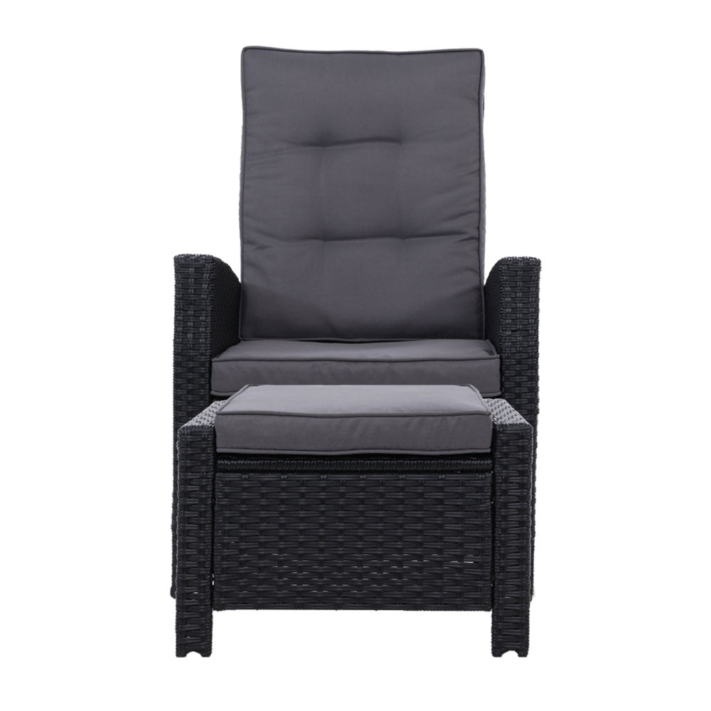Set of 2 Sun Recliner Chair Outdoor