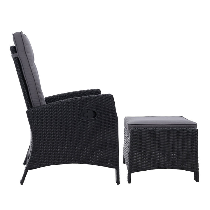 Set of 2 Sun Recliner Chair Outdoor