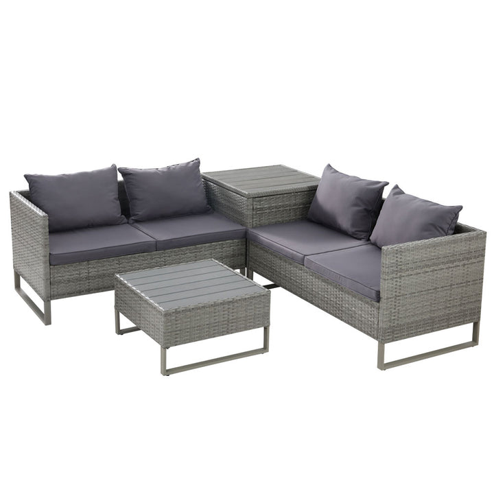 Outdoor Lounge Set Wicker Table Chairs