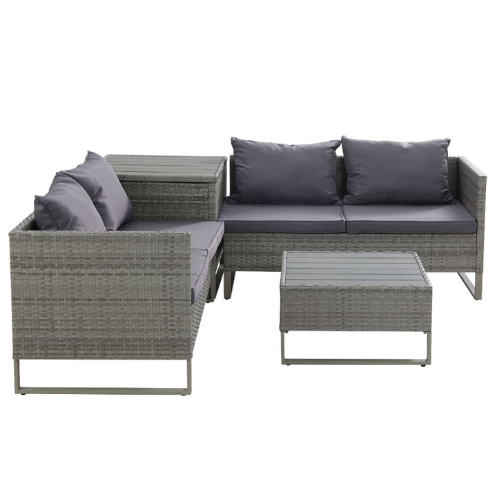 Outdoor Lounge Set Wicker Table Chairs