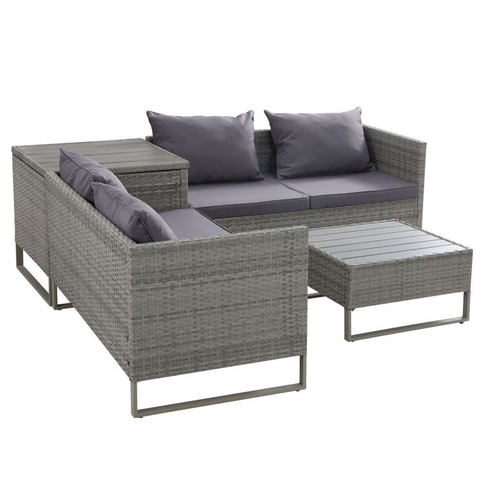 Outdoor Lounge Set Wicker Table Chairs