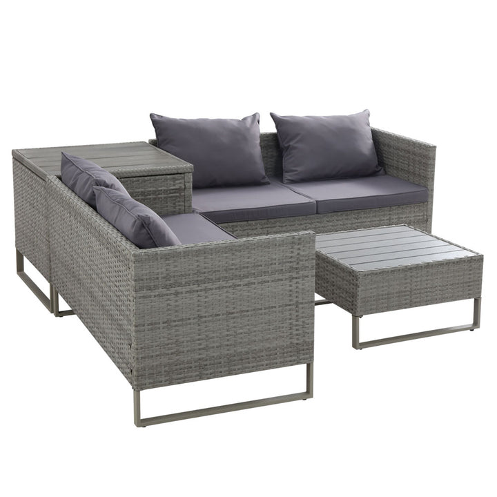 Outdoor Lounge Set Wicker Table Chairs