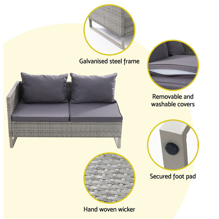 Outdoor Lounge Set Wicker Table Chairs
