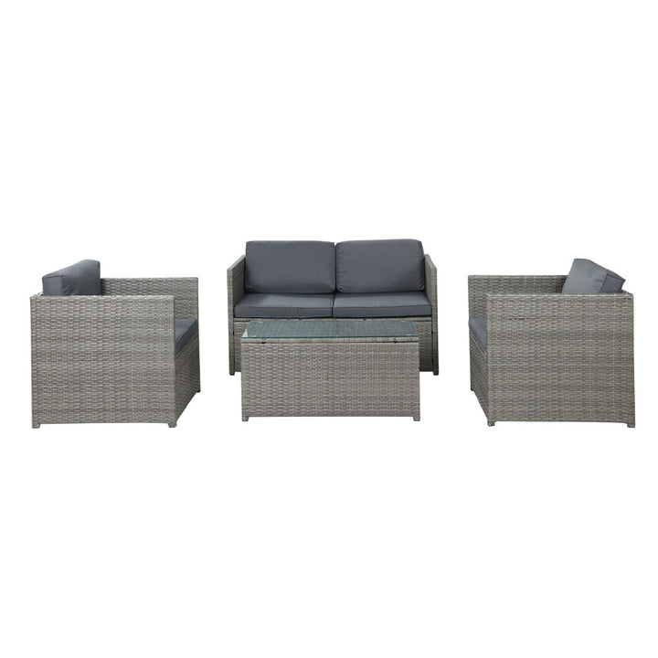 Outdoor Sofa Set 4-Seater Wicker Lounge Setting Table Chairs