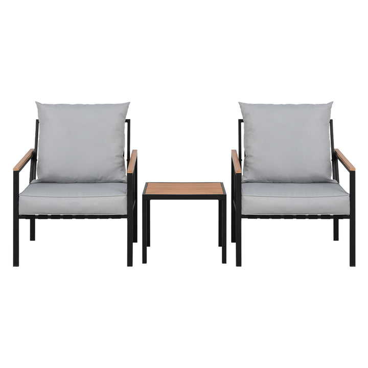 Outdoor Furniture 3pcs Lounge Setting Bistro Set Chairs Table Patio