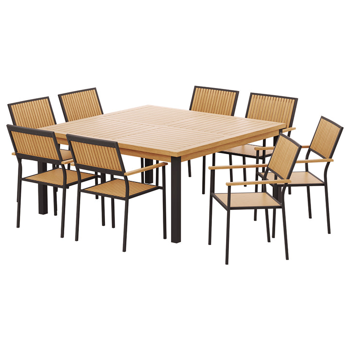 8-seater Outdoor Timber Dining Table and Chairs
