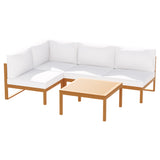 Gardeon 5 Piece Outdoor Corner Lounge Set - Acacia Wood