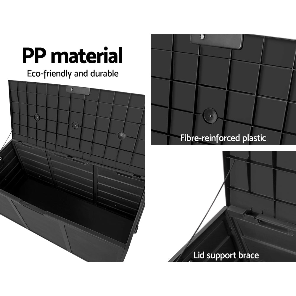 290L Outdoor Storage Box (Lockable) - Black
