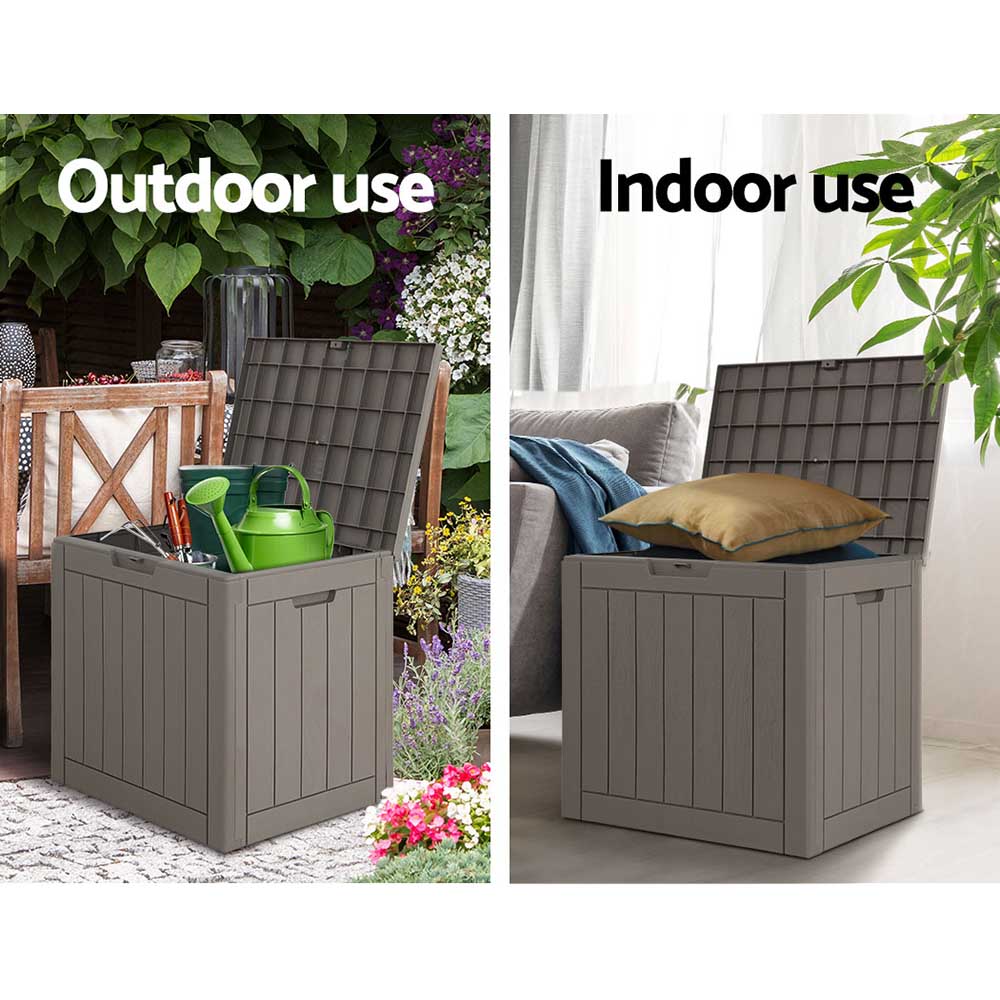 118L Outdoor Garden Storage Box Grey