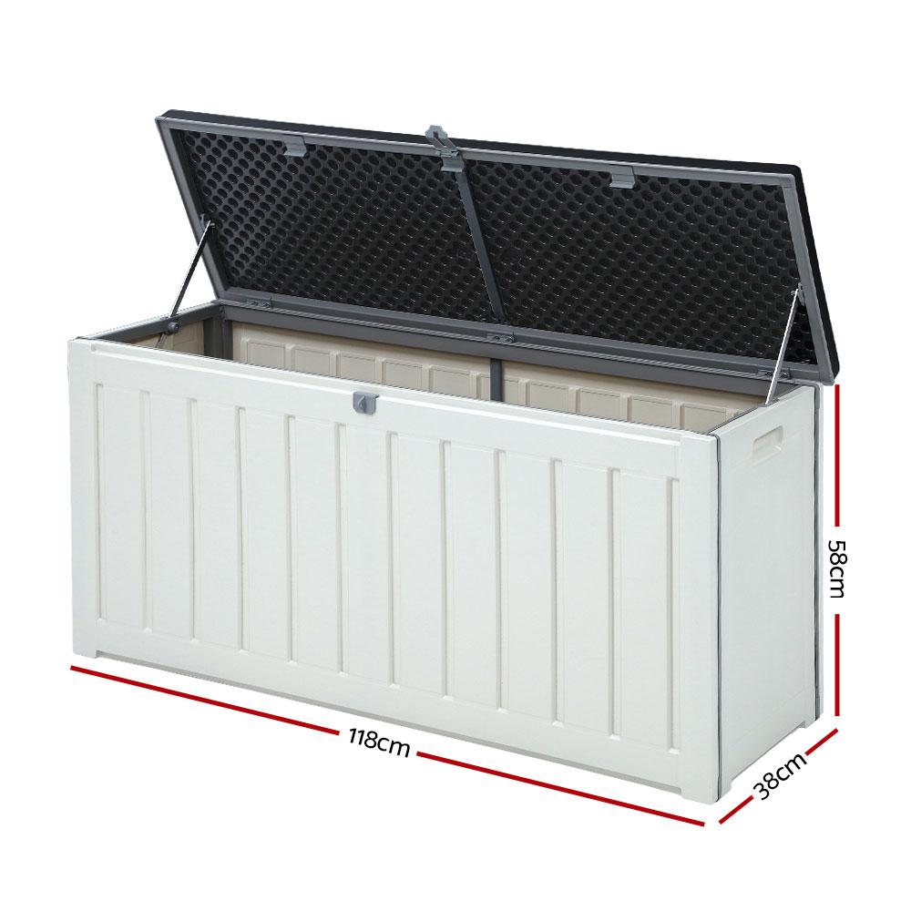 Outdoor Storage Box Bench Seat Lockable 240L - Free Shipping - The  Best Backyard