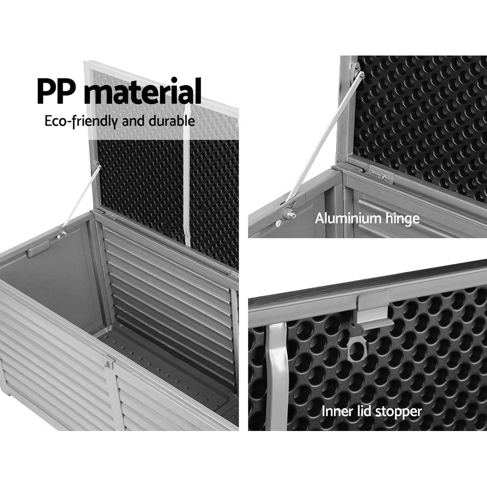 390L Outdoor Storage Box / Bench (Lockable) - Grey