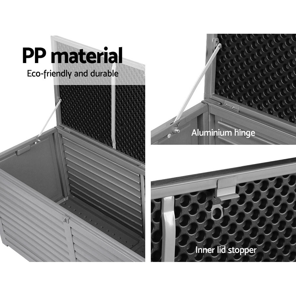 490L Outdoor Storage Box / Bench - Grey