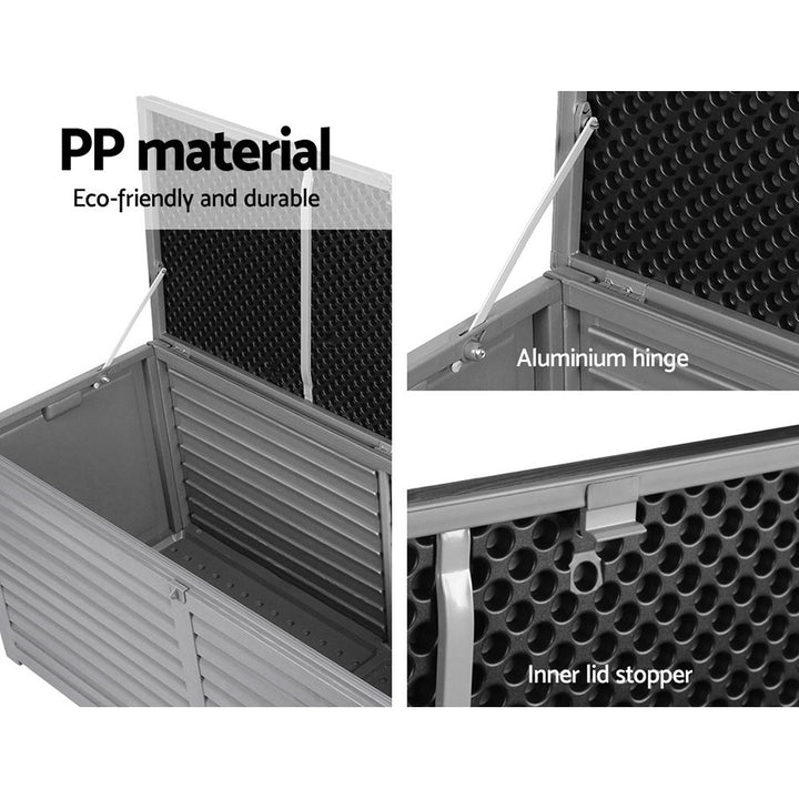 490L Outdoor Storage Box / Bench - Grey