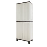 173cm Outdoor Storage Cabinet / Lockable Cupboard - Beige