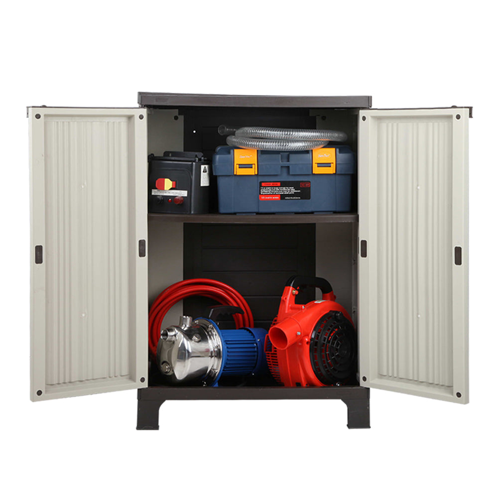 92cm Outdoor Storage Cabinet / Cupboard (Lockable) - Beige