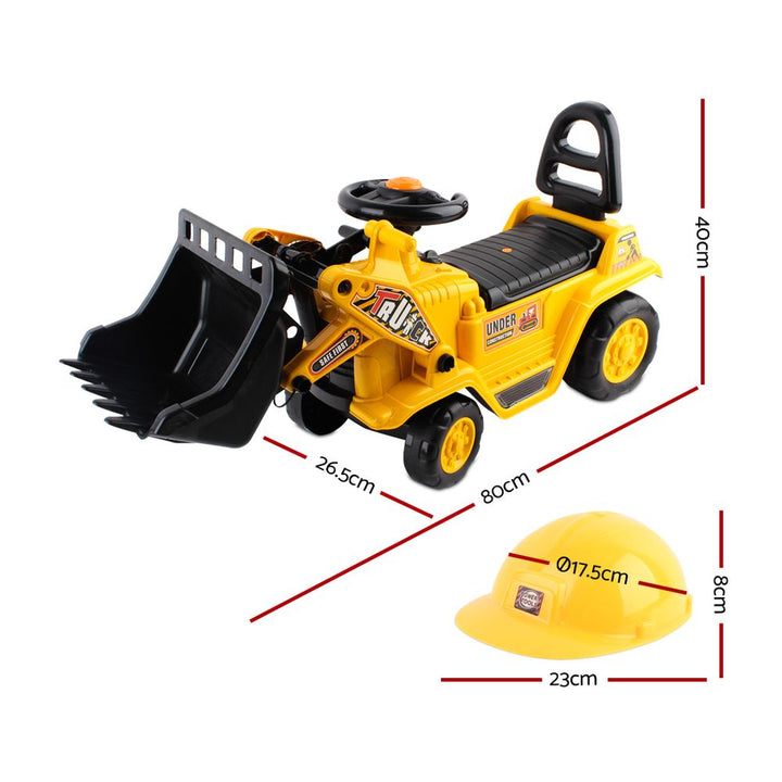 Ride On Bulldozer with Lever / Hand Panel - Yellow