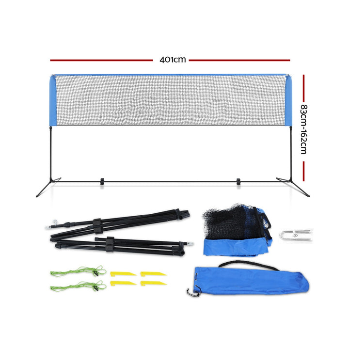 Everfit Portable Sports Net Stand 4m Blue