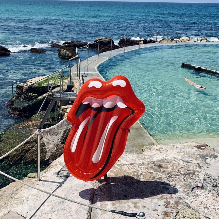 Sunnylife Deluxe Rolling Stones Hot Lips Lie On Float
