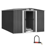 Giantz Garden / Storage Shed - 2.58 x 3.14 x 2.02M - Grey