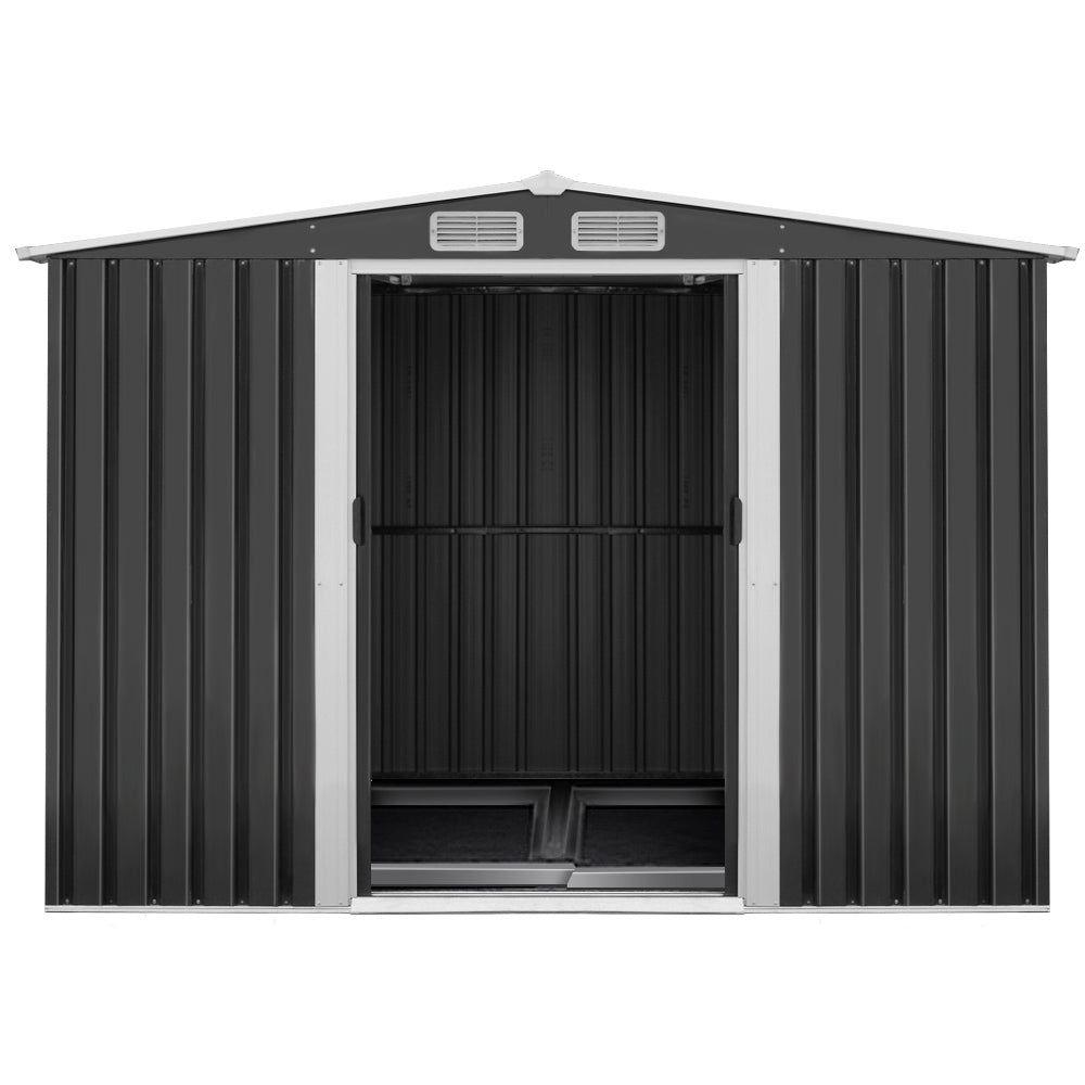 Giantz Garden / Storage Shed - 2.58 x 3.14 x 2.02M - Grey
