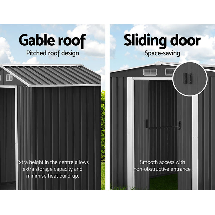 Giantz Garden / Storage Shed - 2.58 x 3.14 x 2.02M - Grey