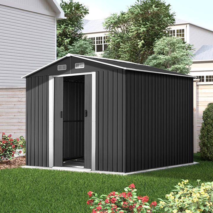 Giantz Garden / Storage Shed - 2.58 x 3.14 x 2.02M - Grey