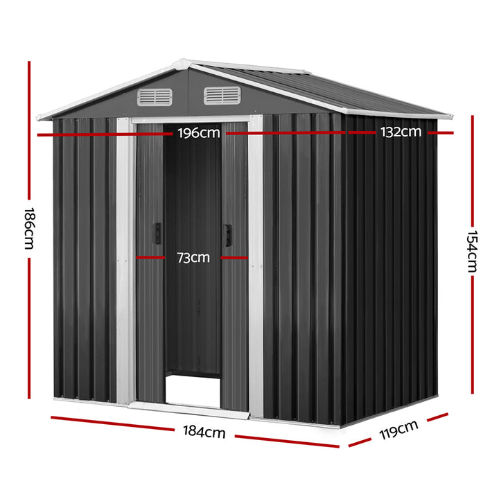 Giantz Garden Shed 1.96 x 1.32M - Grey