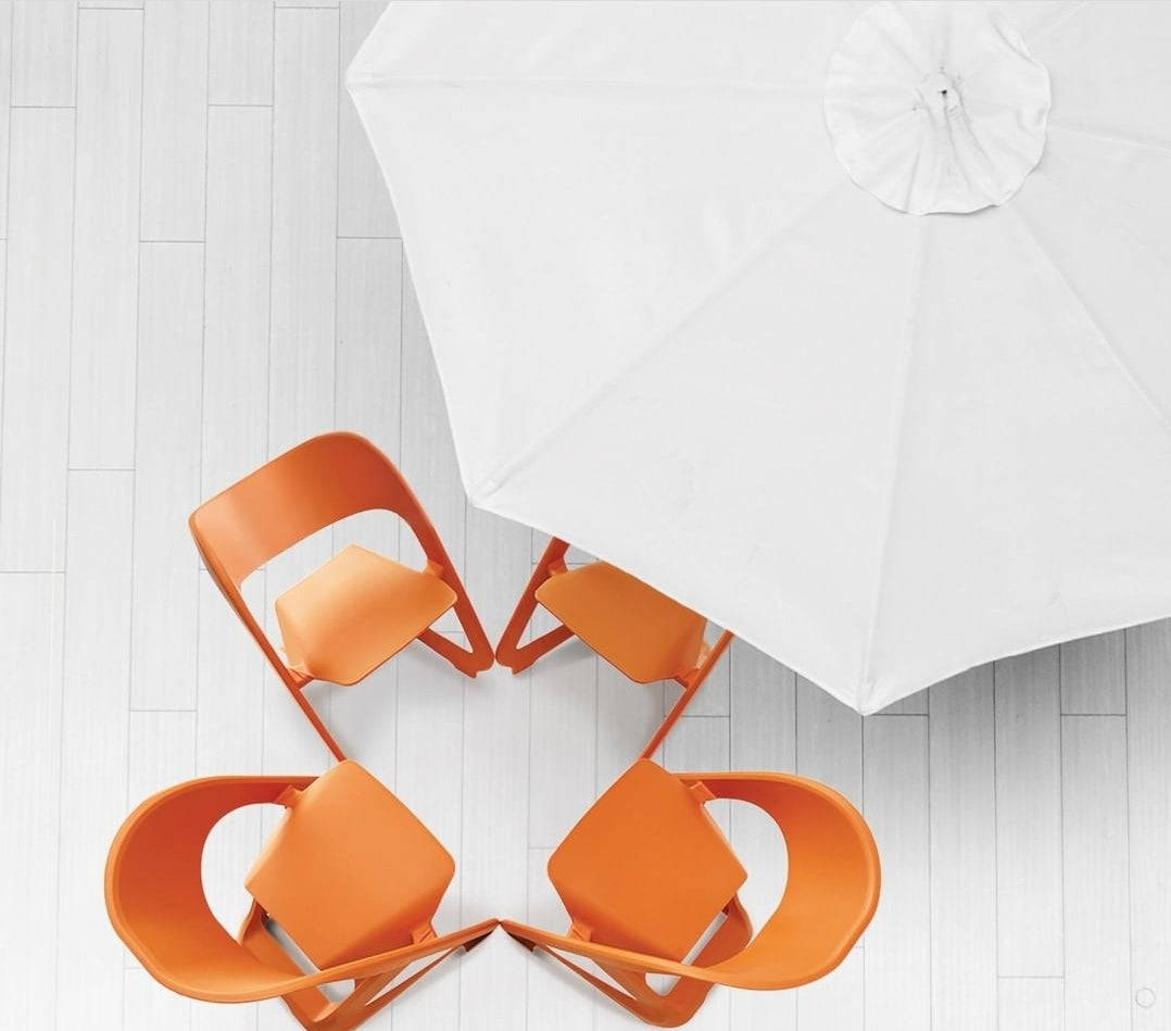 Nordic Stackable Lounge Chairs Set of 4 Orange